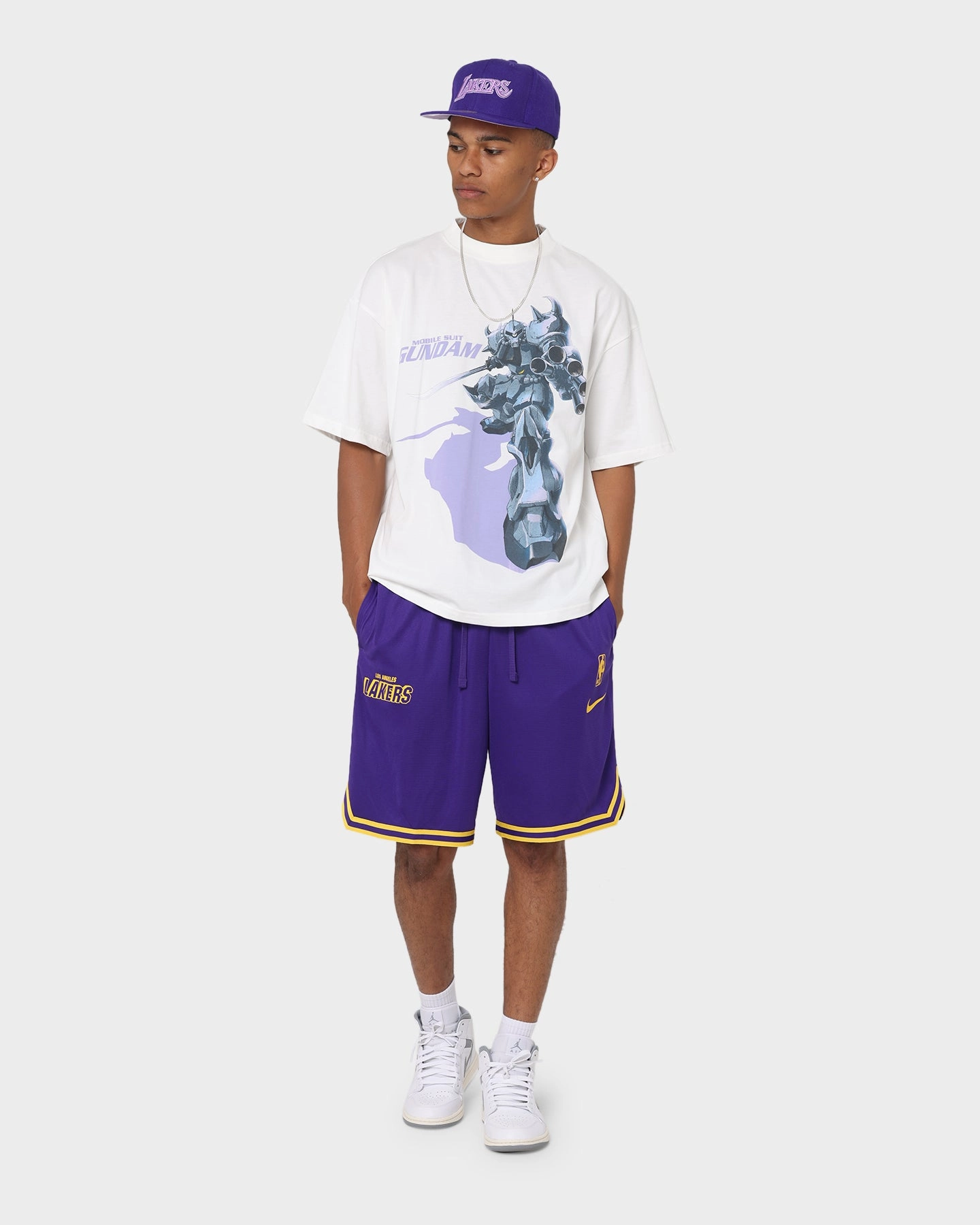 Nike Los Angeles Lakers Courtside Nike Dri-FIT NBA Shorts Field Purple Cooling Mesh Lining activewear option