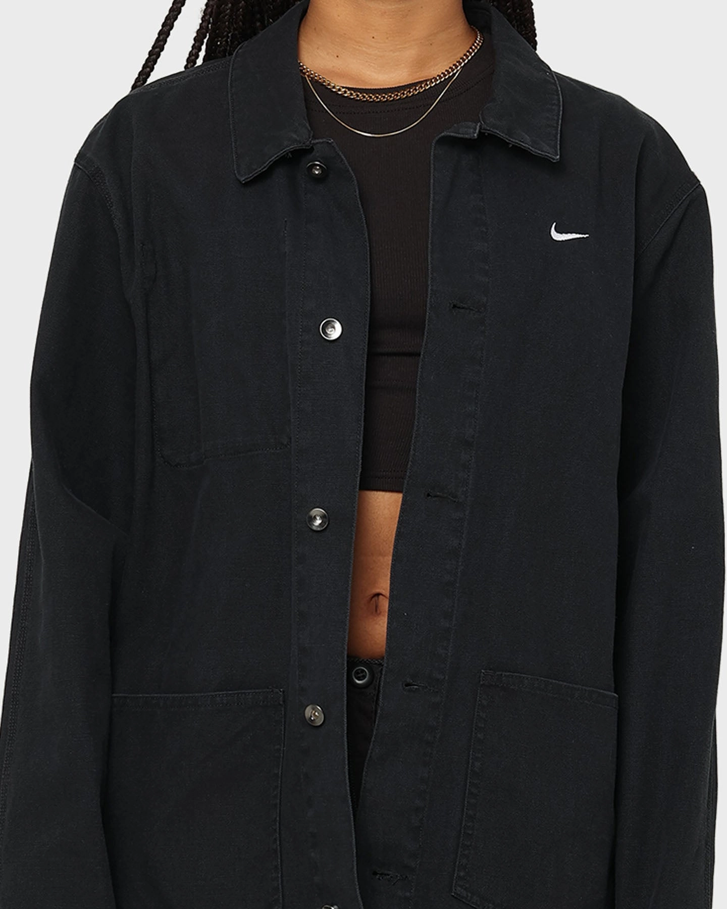 Durable Material Outdoor Activity Nike Nike Life Unlined Chore Jacket Black/White