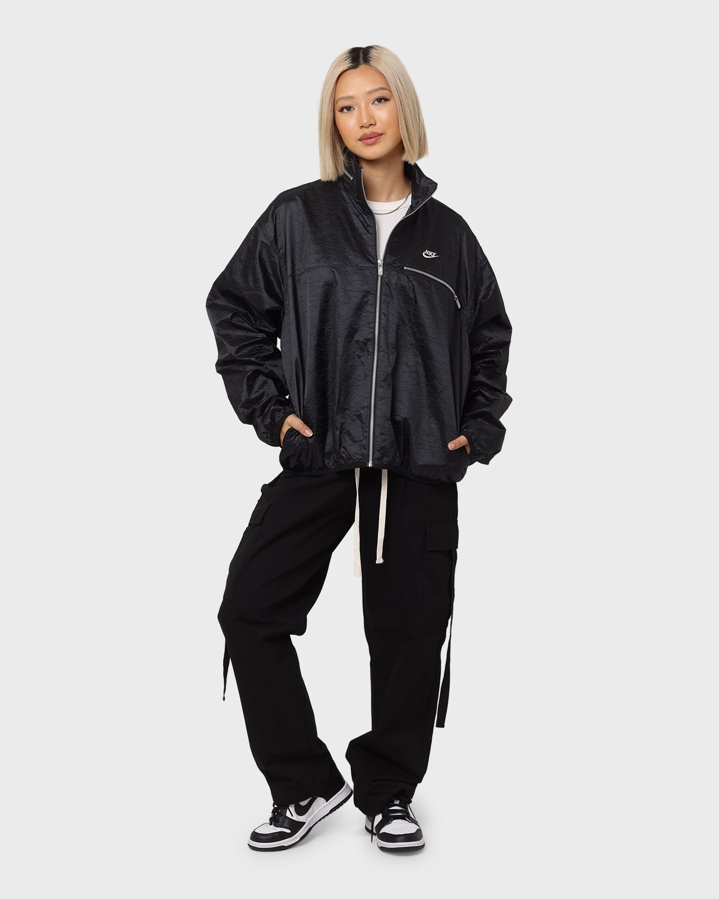 Flexible Neckline Nike Nike Sportswear Nike Circa Lined Jacket Black/Coconut Milk