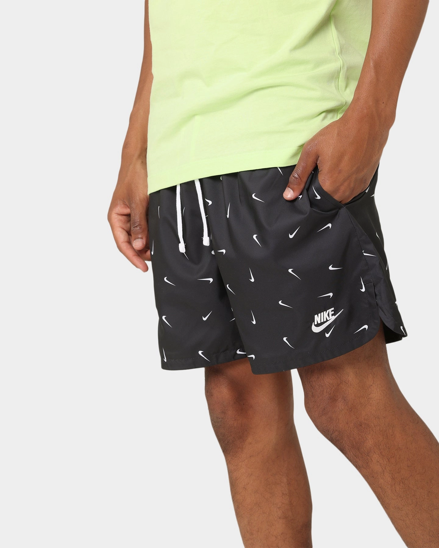 Day Trip Wear Nike Nike Sportswear Sport Essentials Woven Lined Flow Shorts Black/White/White
