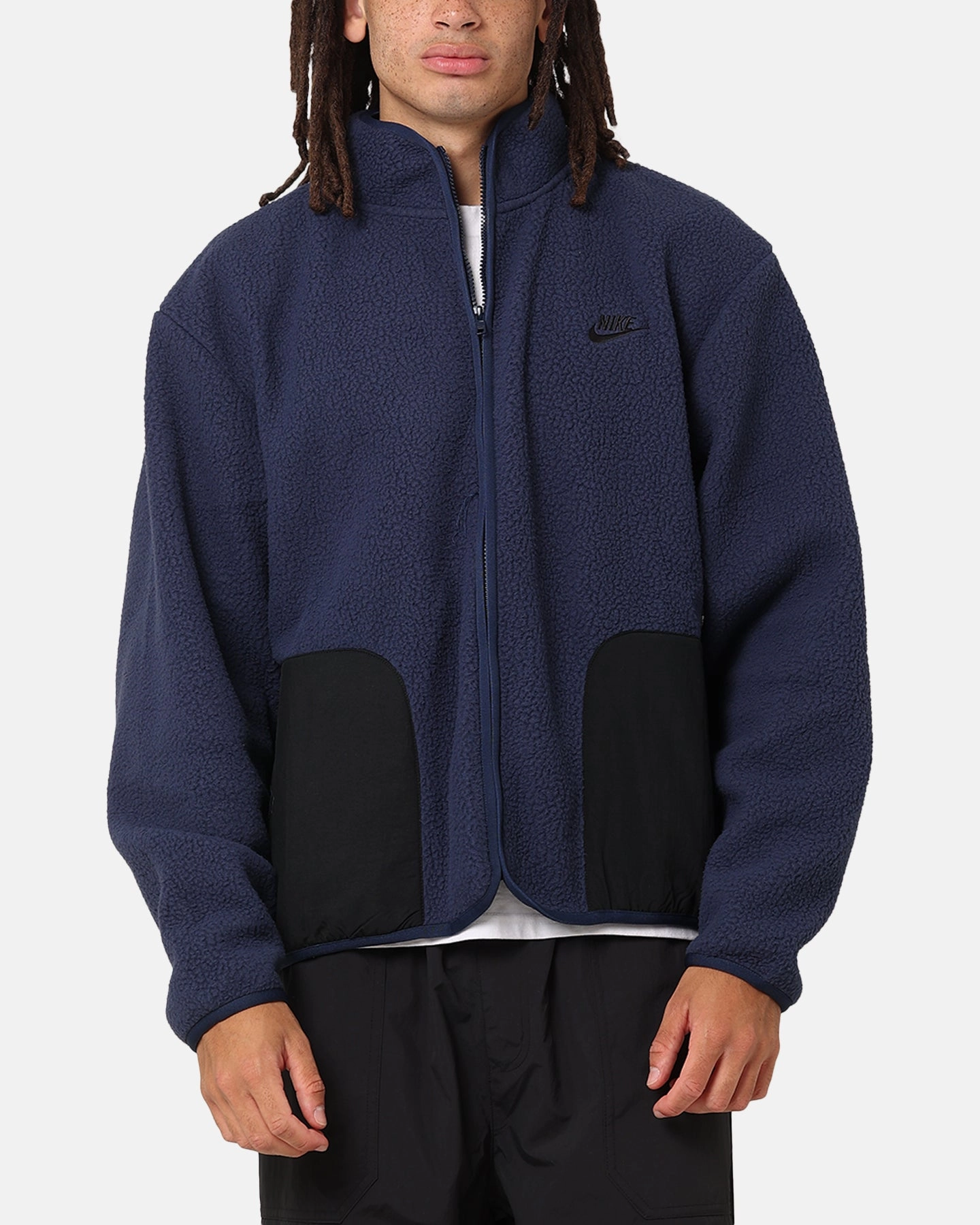 Seamless Seams Nike Sherpa Winter Jacket Midnight Navy/Black