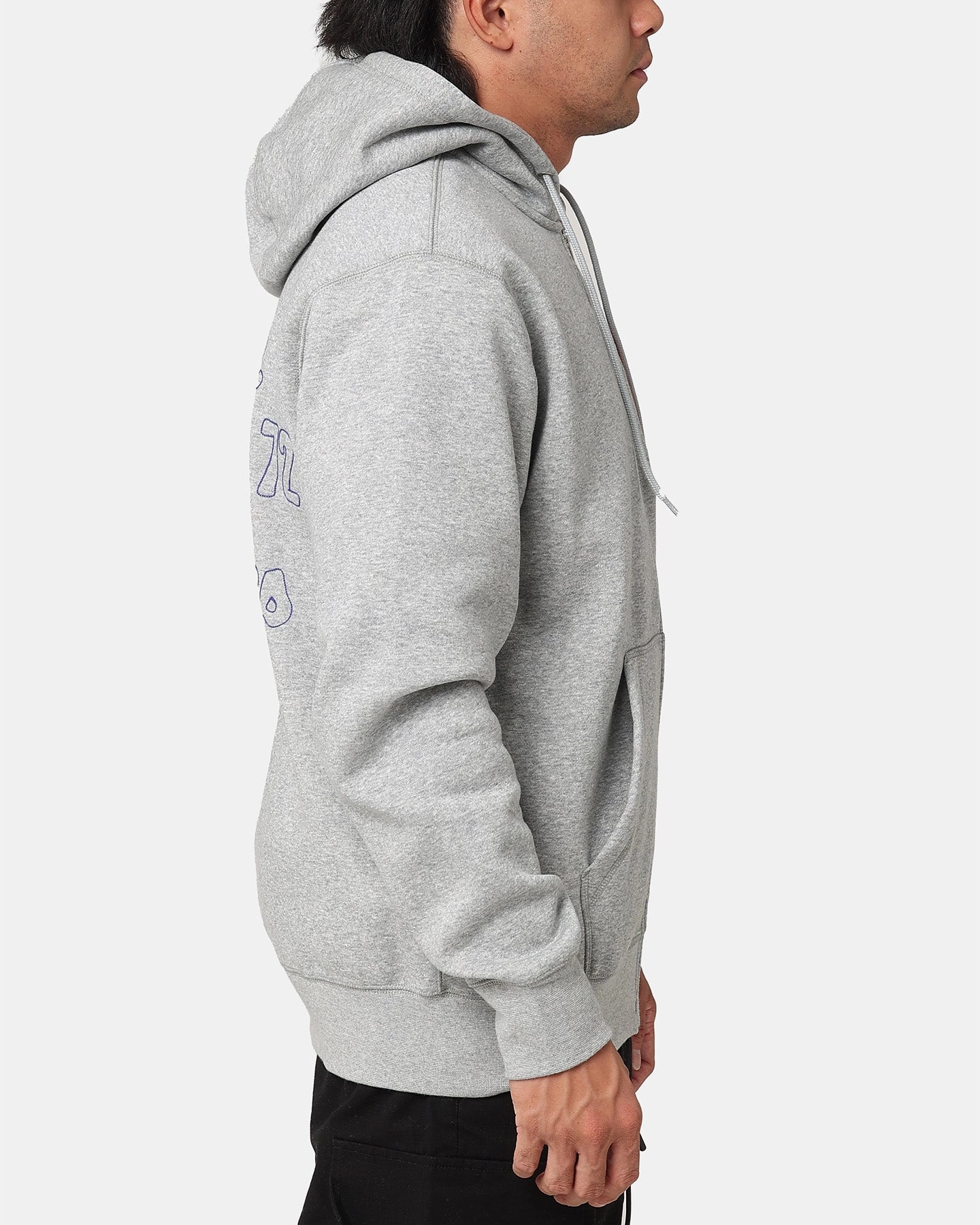 Ventilated Panels Unisex Nike Sportswear Club Essential Full Zip Hoodie Dark Grey Heather