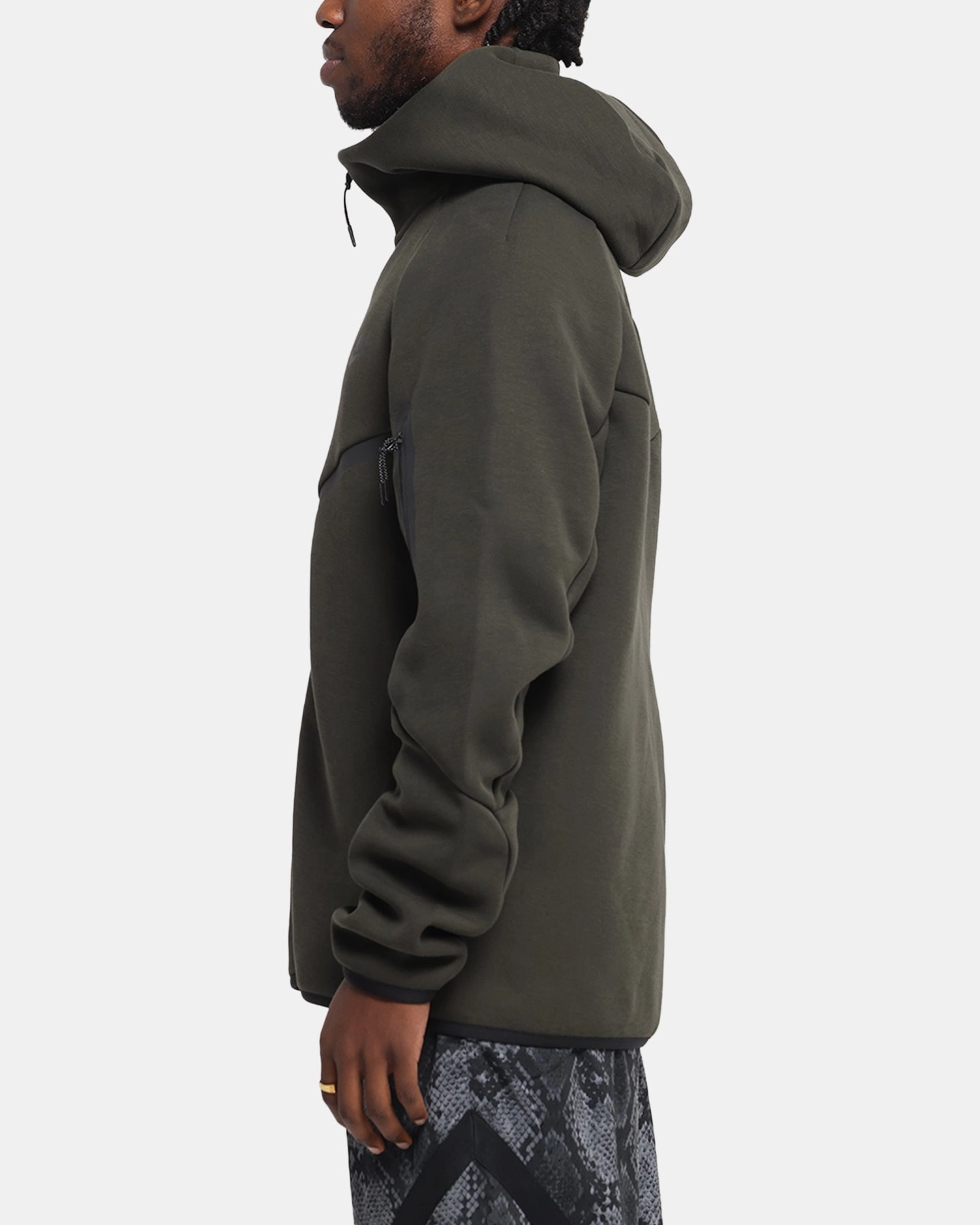 Nike Sportswear Tech Fleece Windrunner Full-Zip Hoodie Jacket Black coffee shop hangout