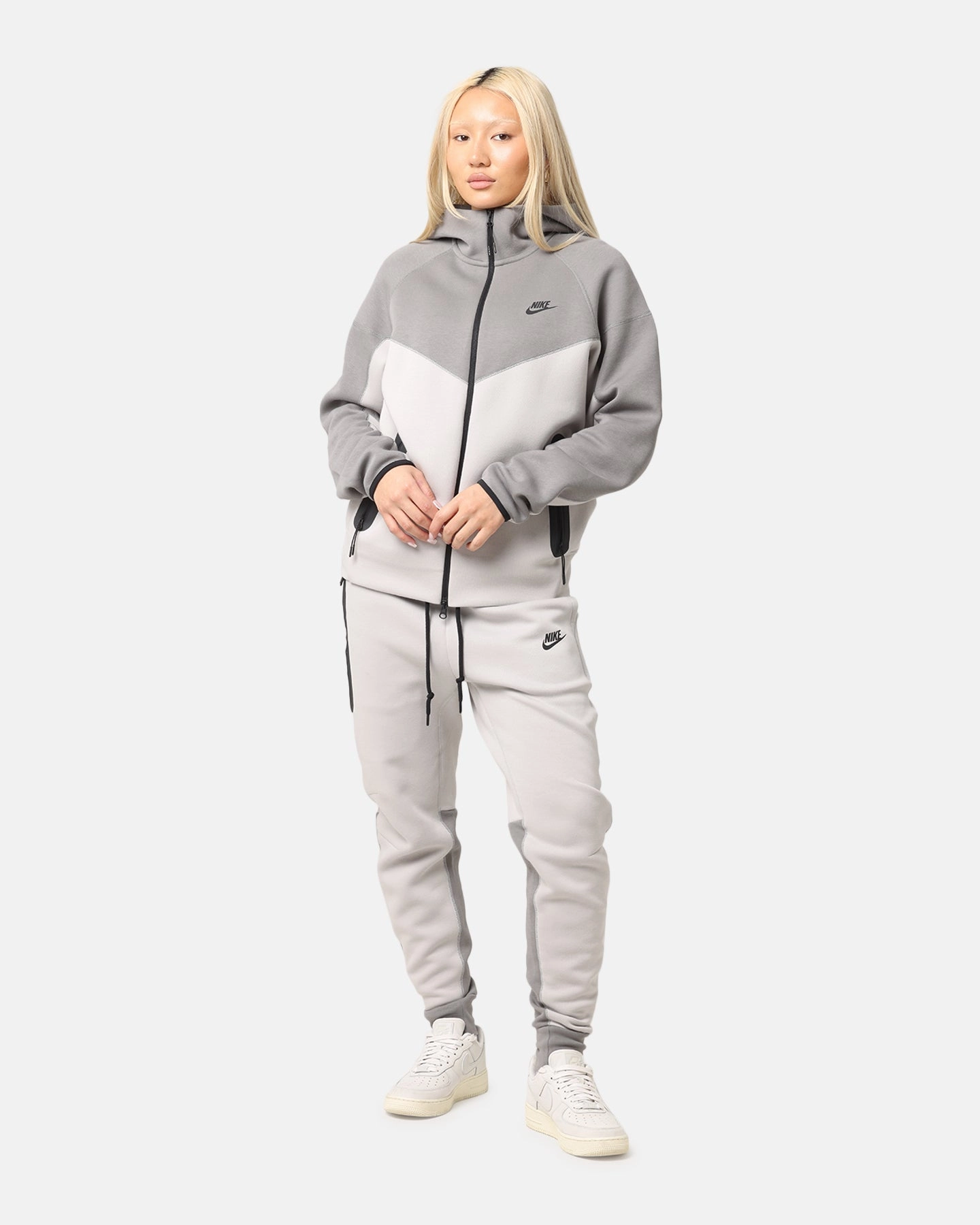 suitable for gift giving Nike Sportswear Tech Fleece Windrunner Full Zip Hoodie Lt Iron Ore/Flat Pewter/Black