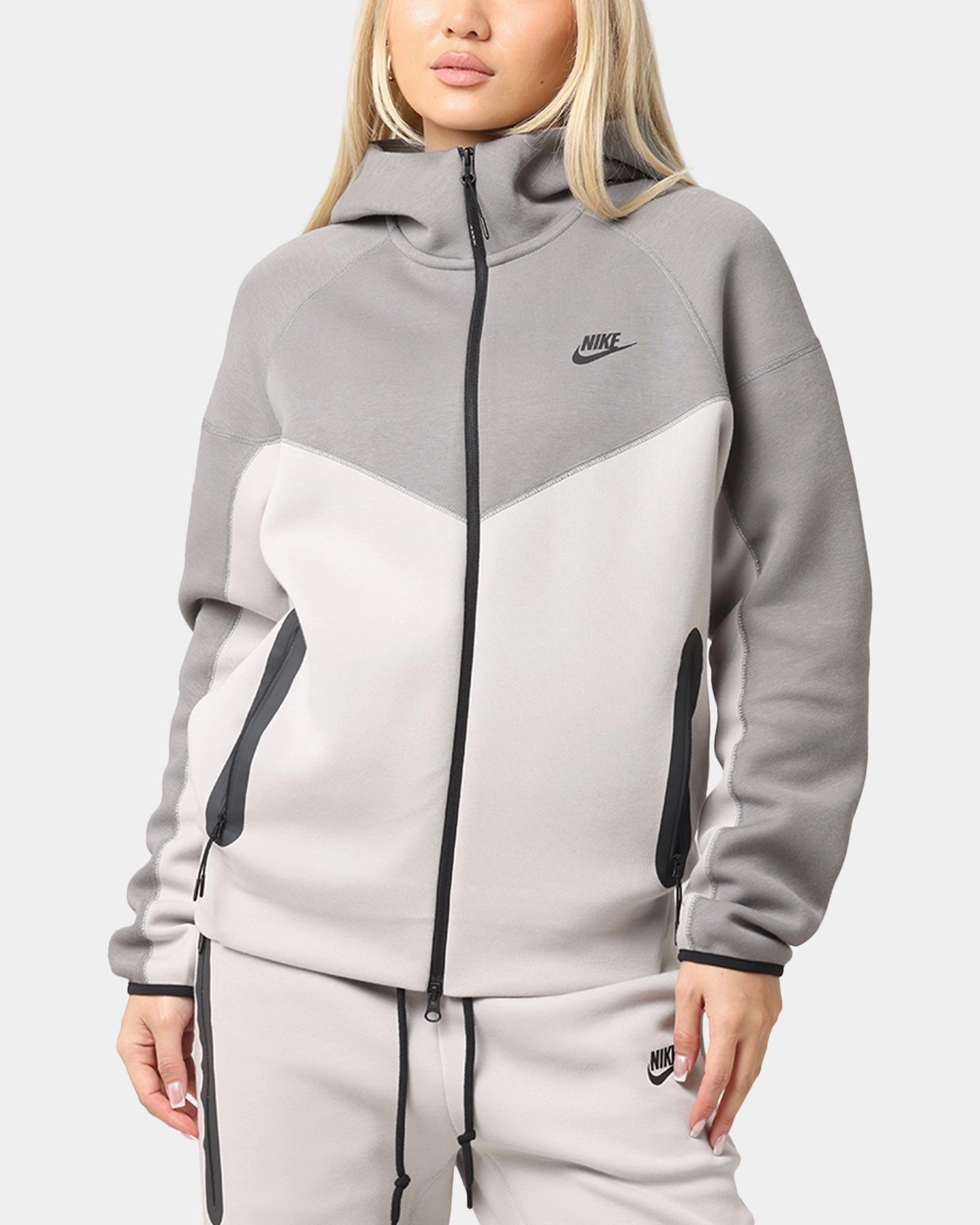 Nike Sportswear Tech Fleece Windrunner Full Zip Hoodie Lt Iron Ore/Flat Pewter/Black Breathable suitable for e commerce