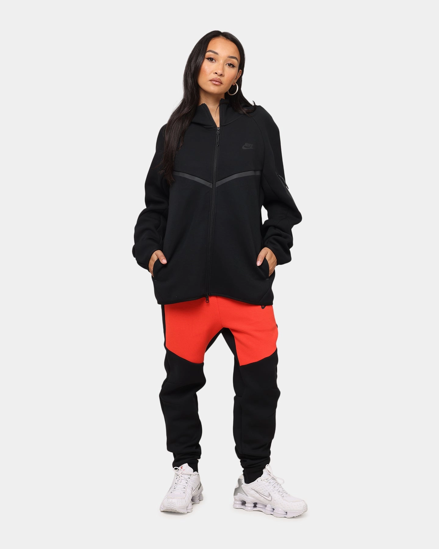 Nike Sportswear Tech Fleece Windrunner Jacket Black/Black Rib Knit Hem Fleece like