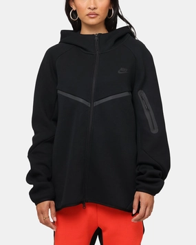 Nike Sportswear Tech Fleece Windrunner Jacket Black/Black High Neck Collar Anti Pilling Treatment