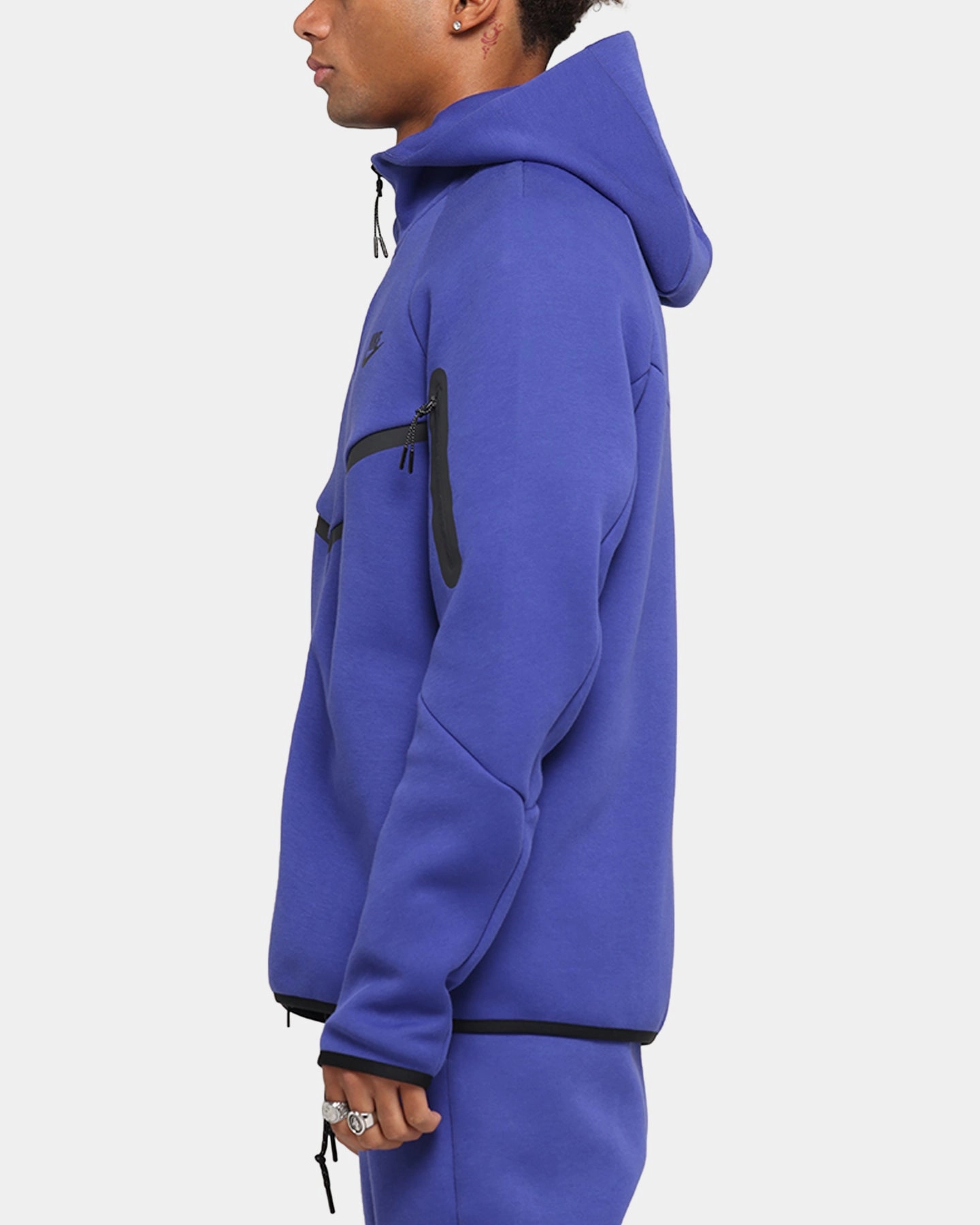 Back Graphic Western Style Nike Sportswear Tech Fleece Windrunner Jacket Deep Night/Black