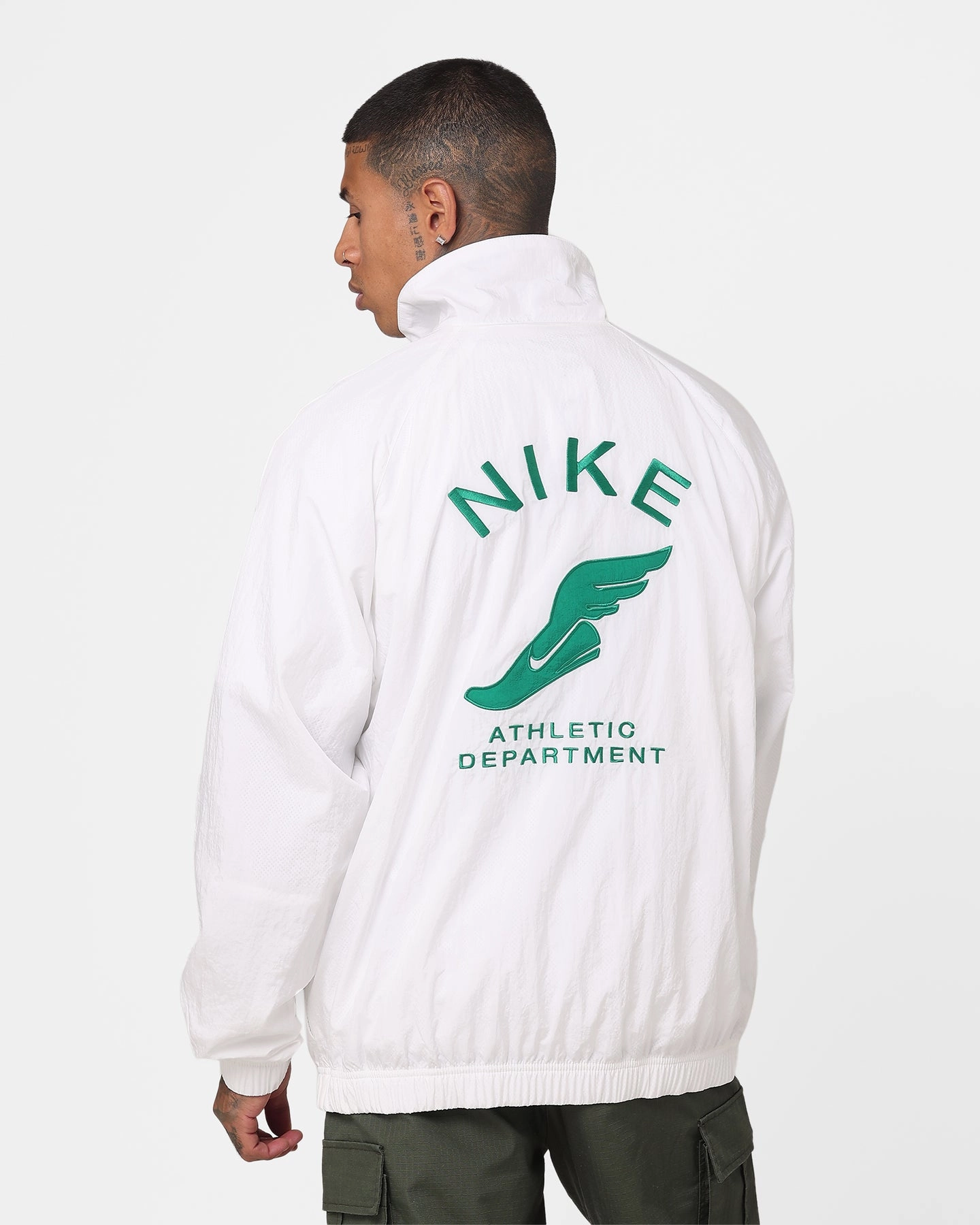 windproof lining Classic Comfort Nike Sportswear Woven Jacket White/Malachite