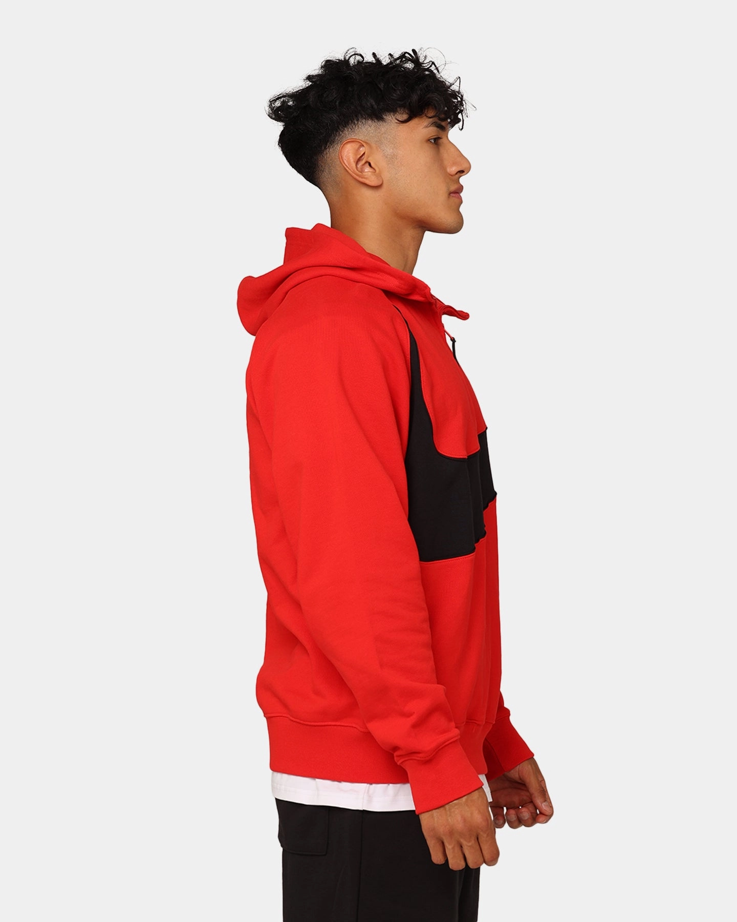 Reflective Piping Valentine's look Nike Swoosh Fleece Half-Zip Hoodie University Red
