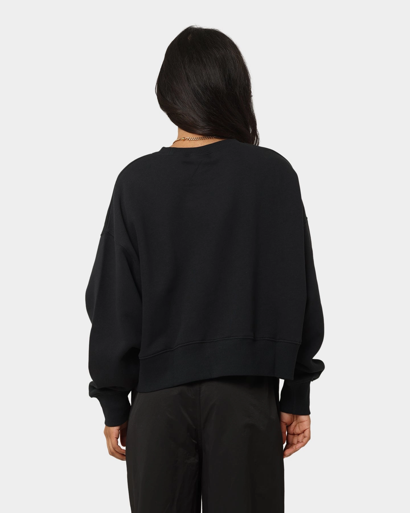 Breathable Wool Nike Women's Nike Sportswear Style Fleece Over-Oversized Crewneck Black/Sail