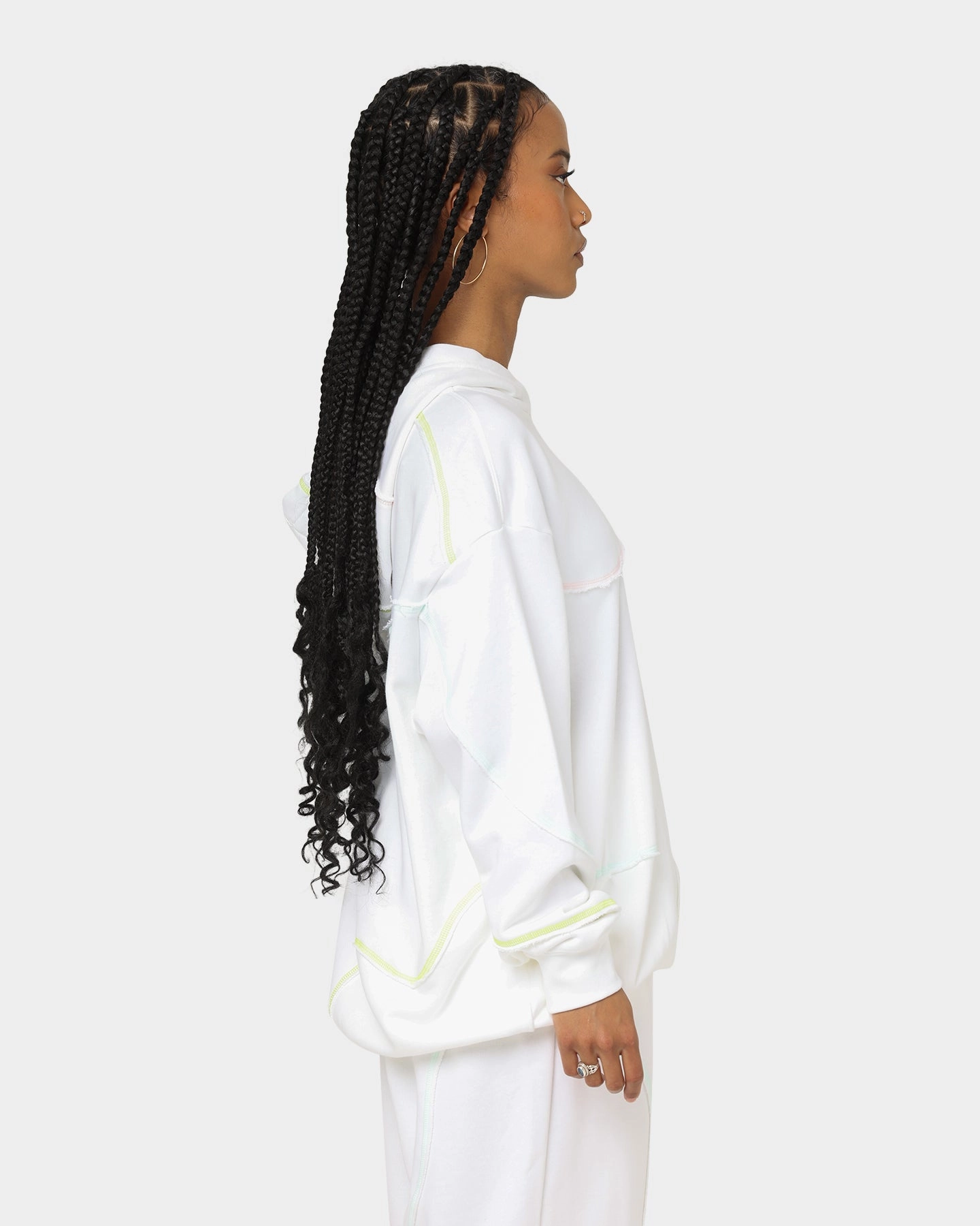 Nike Women's Oversized Swirl Hoodie White hypoallergenic