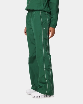 Nike Women's Sportswear High-Waisted Woven Open-Hem Pants Gorge Green/Sail Relaxed Comfort Look