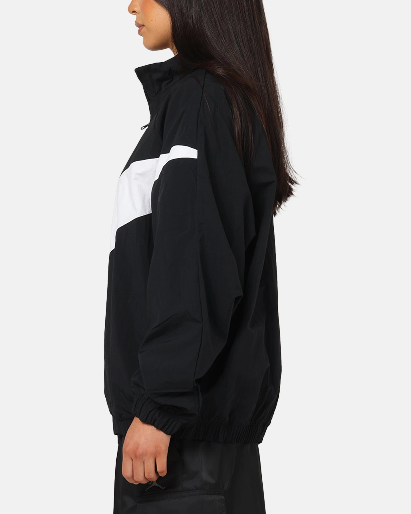 Flexible Nike Women's Sportswear Logo Oversized Track Jacket Black/Black/White