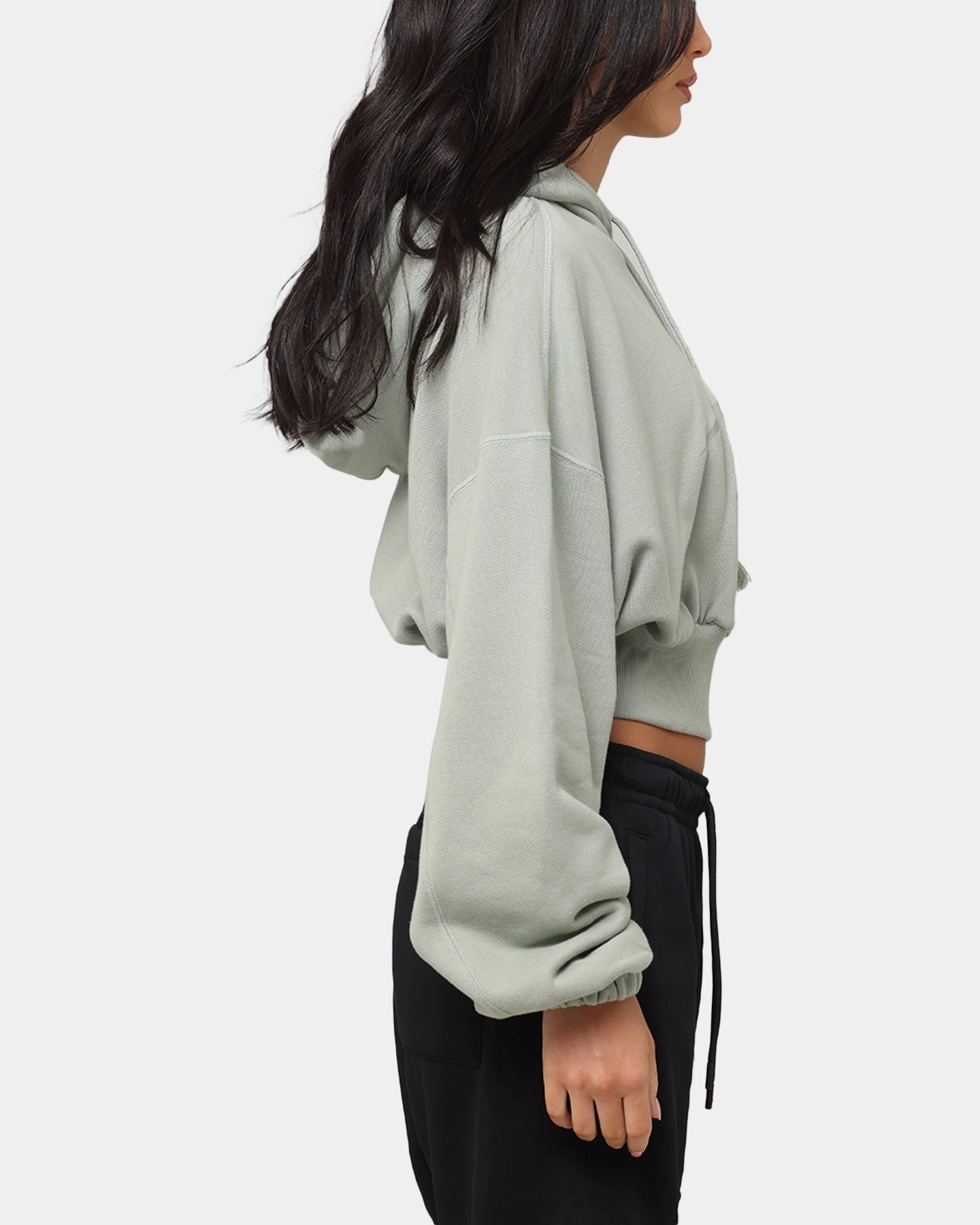 Interchangeable Liner System Nike Women's Sportswear Oversized Cropped Fleece Pullover Hoodie Jade Horizon