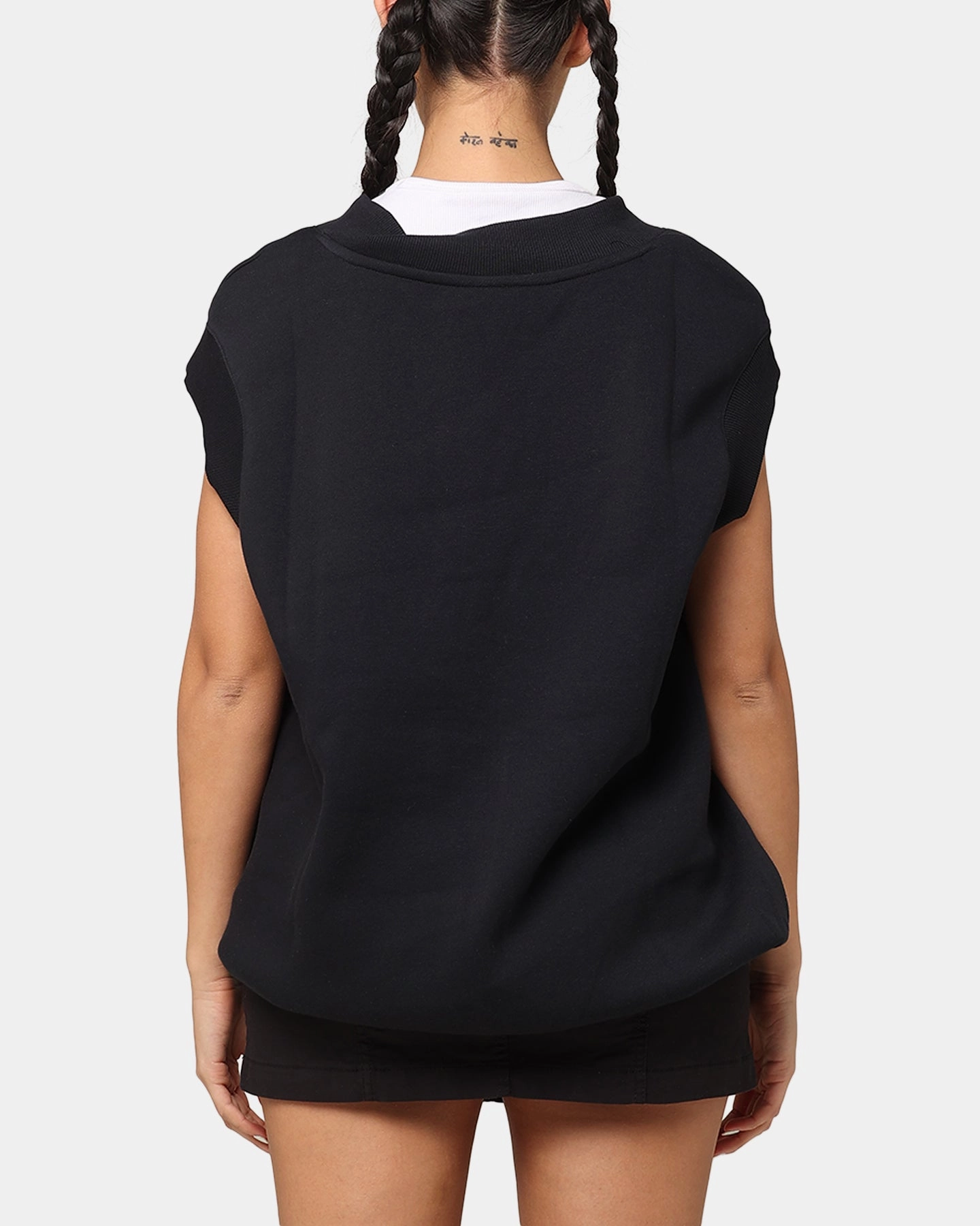 Temperature Regulating Nike Women's Sportswear Pheonix Fleece V-Neck Vest Black/Sail