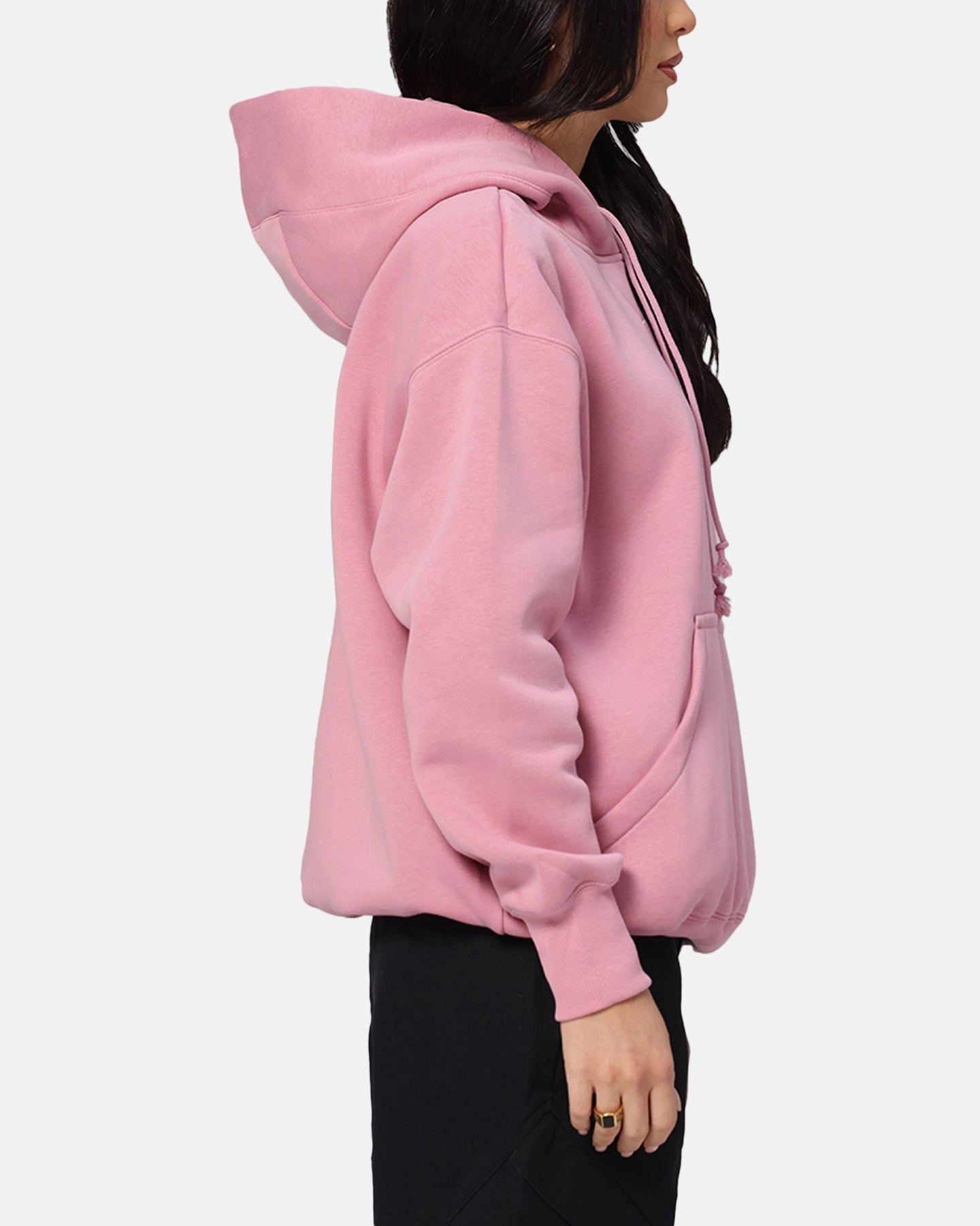 Nike Women's Sportswear Phoenix Fleece Oversized Pullover Hoodie Pink UV Protective Layer Modern Outerwear
