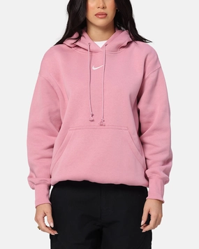 Street Ready Quick Closure Nike Women's Sportswear Phoenix Fleece Oversized Pullover Hoodie Pink