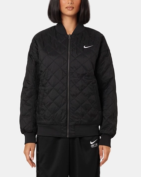 Insulated Shield Investment Nike Women's Sportswear Reversible Varsity Bomber Jacket Black/White