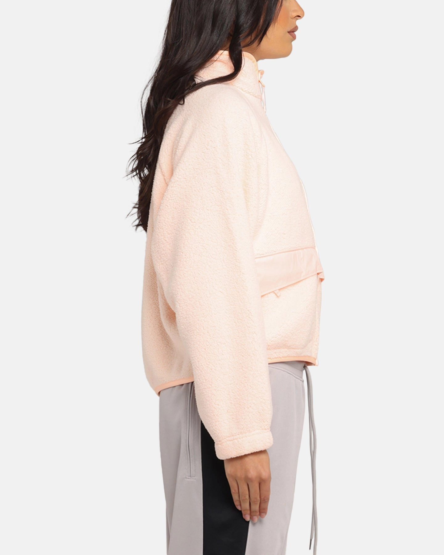 Nike Women's Sportswear Sherpa Jacket Crimson NonIrritating Tagless Neck