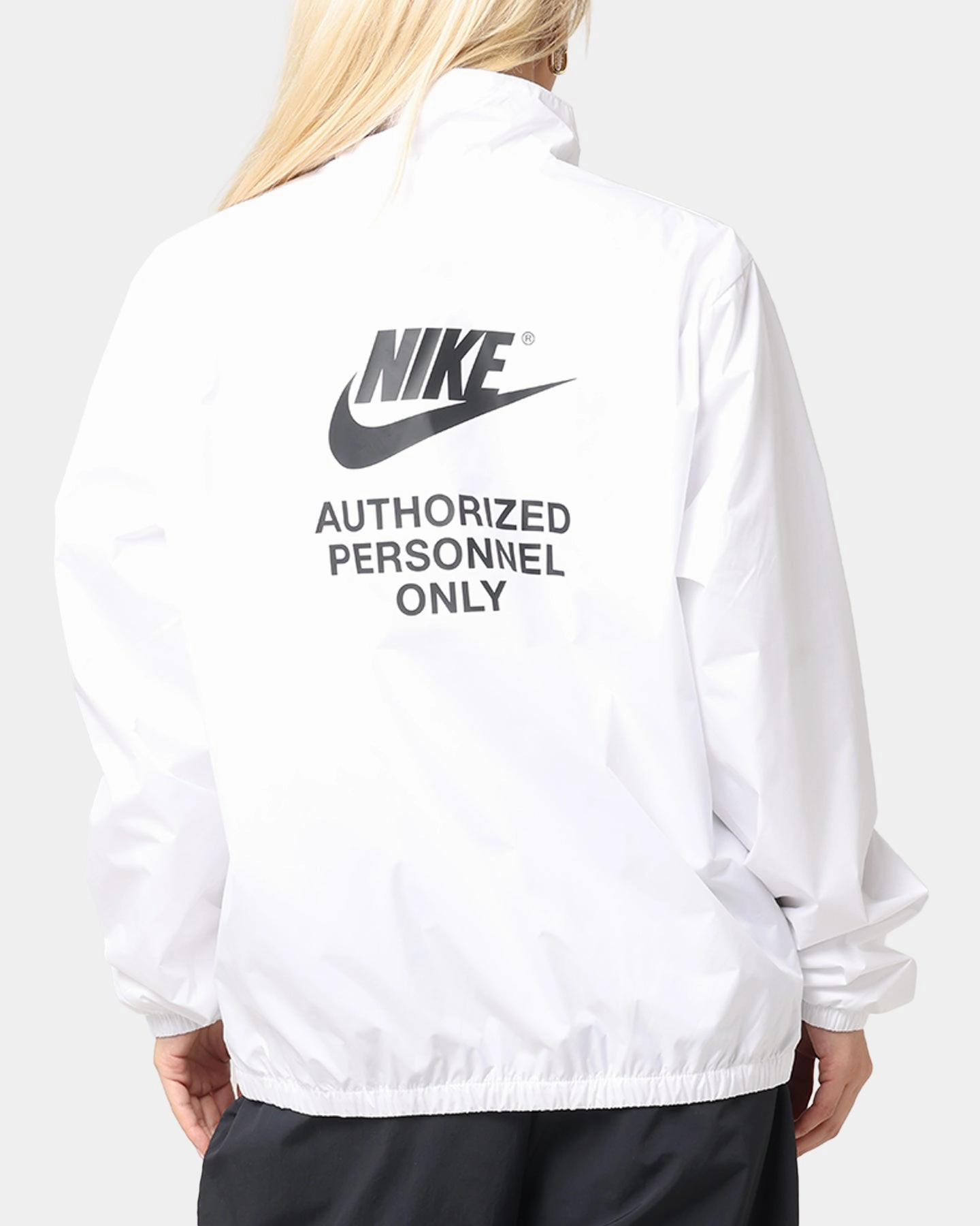 Nike Woven Full Zip Jacket White/White/Black MultiPocket Design