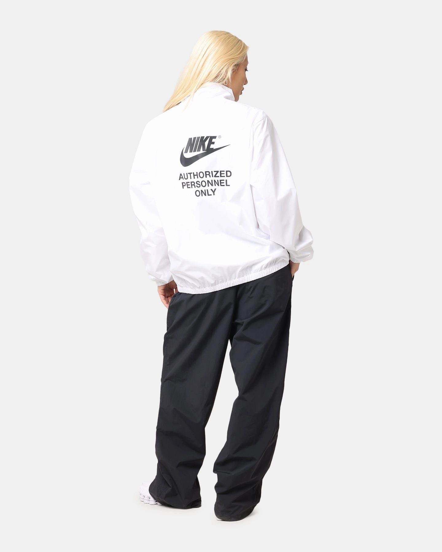 Nike Woven Full Zip Jacket White/White/Black Agree