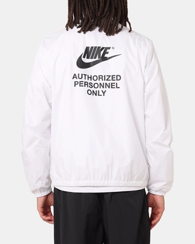 Nike Woven Full Zip Jacket White/White/Black suitable for exercise