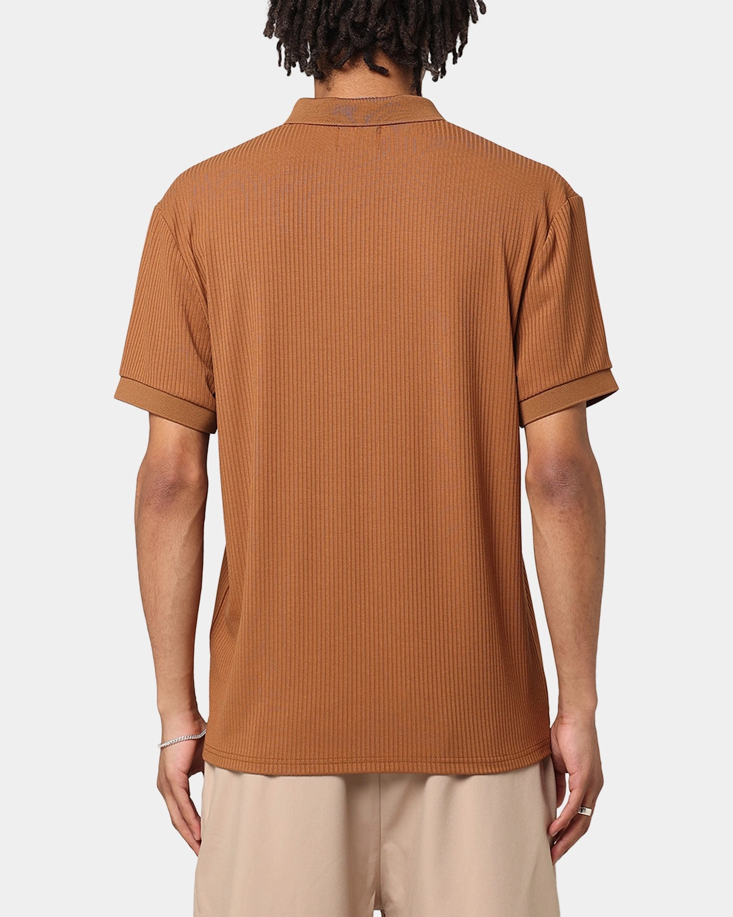 SnagResistant Weave XXIII Luis Rib Polo Shirt Brown