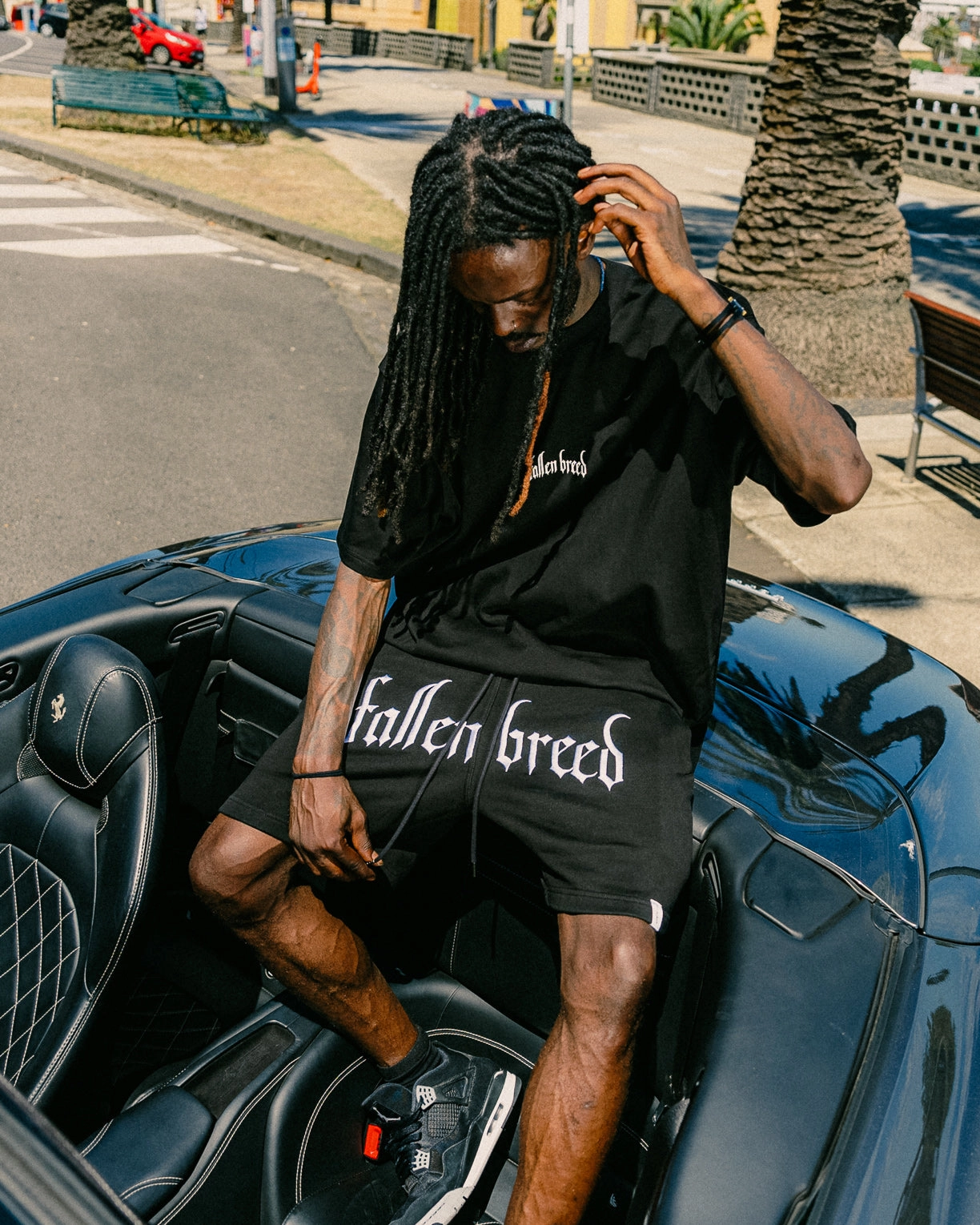 Fallen Breed Logo Sweat Shorts Black Sport Friendly Printed design