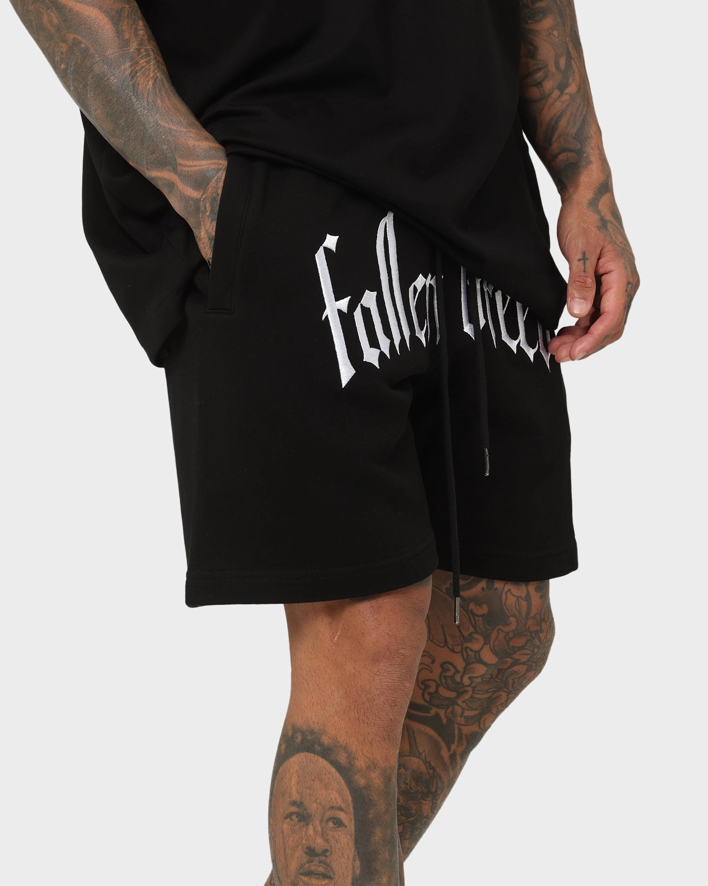 Fallen Breed Logo Sweat Shorts Black Quick Fit
