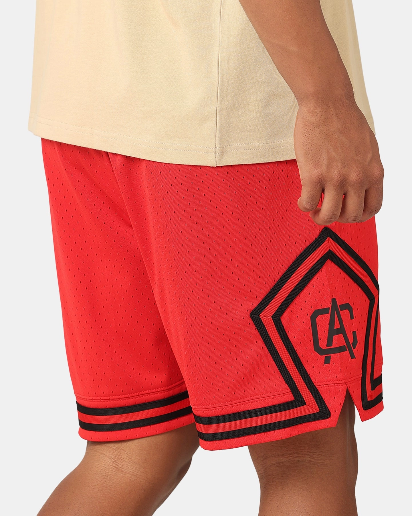 Carre Fold Mesh Basketball Shorts Red/Black martial arts gear