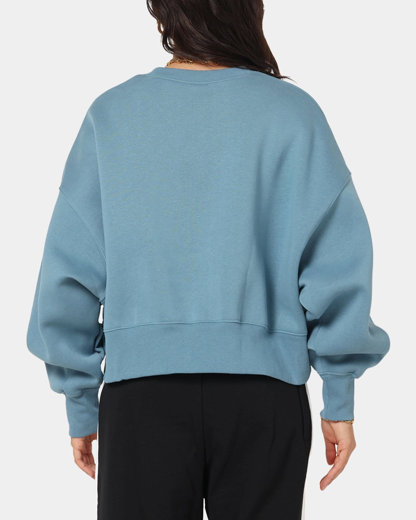 Nike Women's Nike Sportswear Style Fleece Over-Oversized Crewneck Smokey Blue/Sail Ethical Production Knitwear Fashion Forward Wear