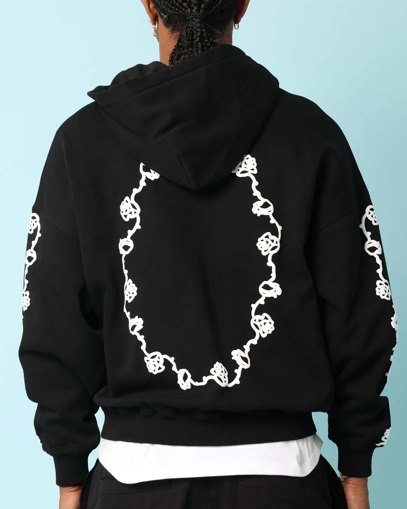 Carr?? Rosebowl Zip Up Hoodie Black Modern Style