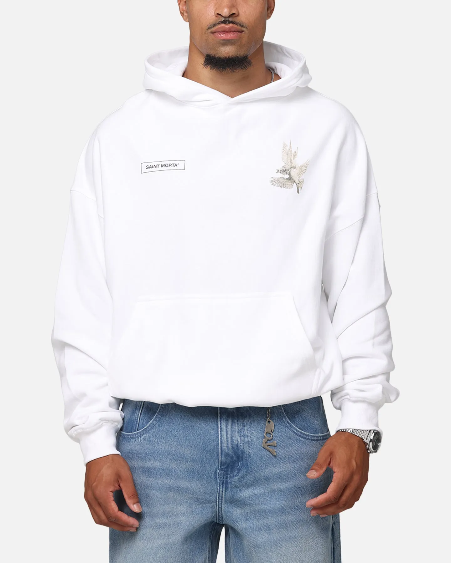 Saint Morta Doves Vintage Hoodie White Money Opinion