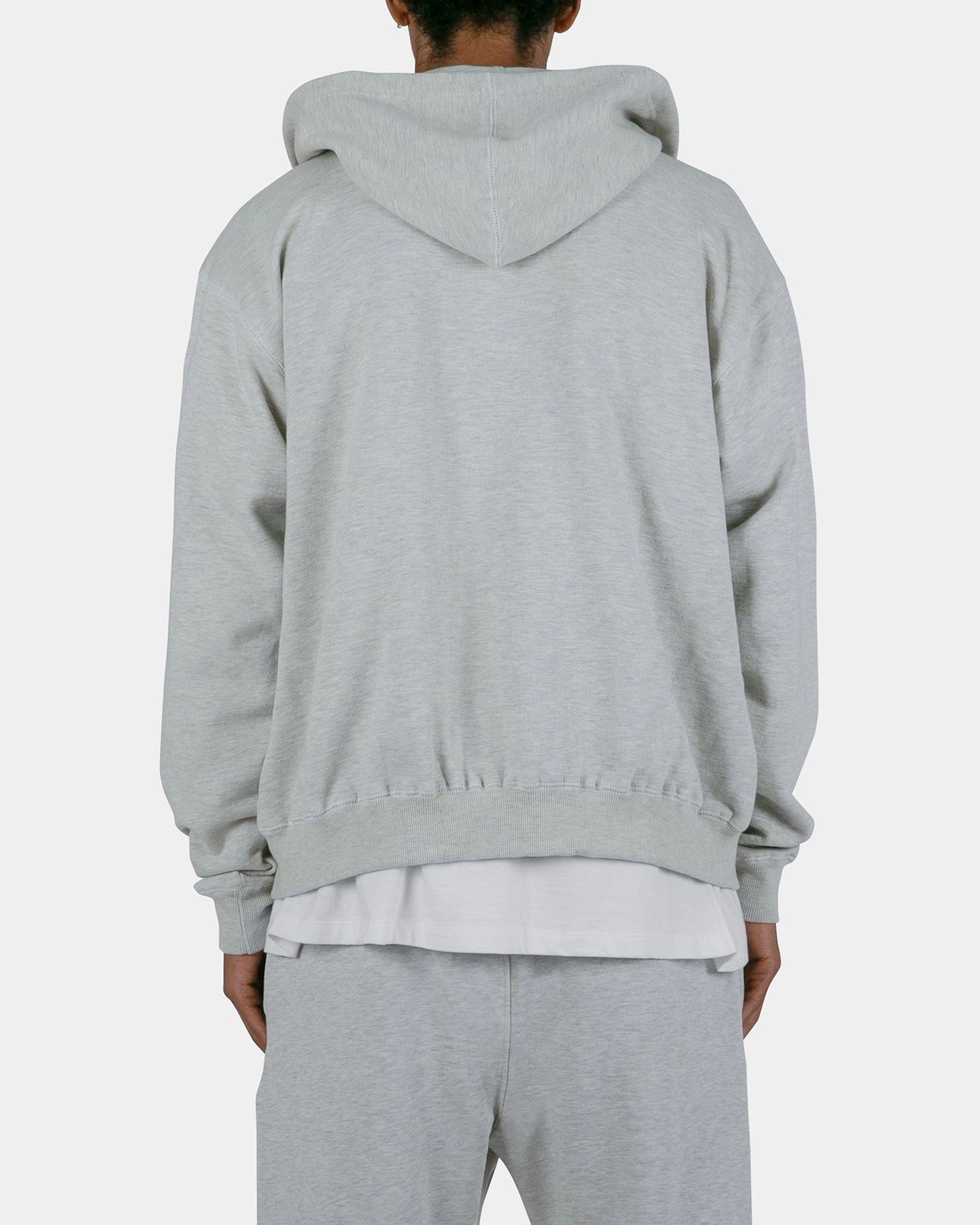 Breathable Lining MNML Basic Zip Up Hoodie Grey