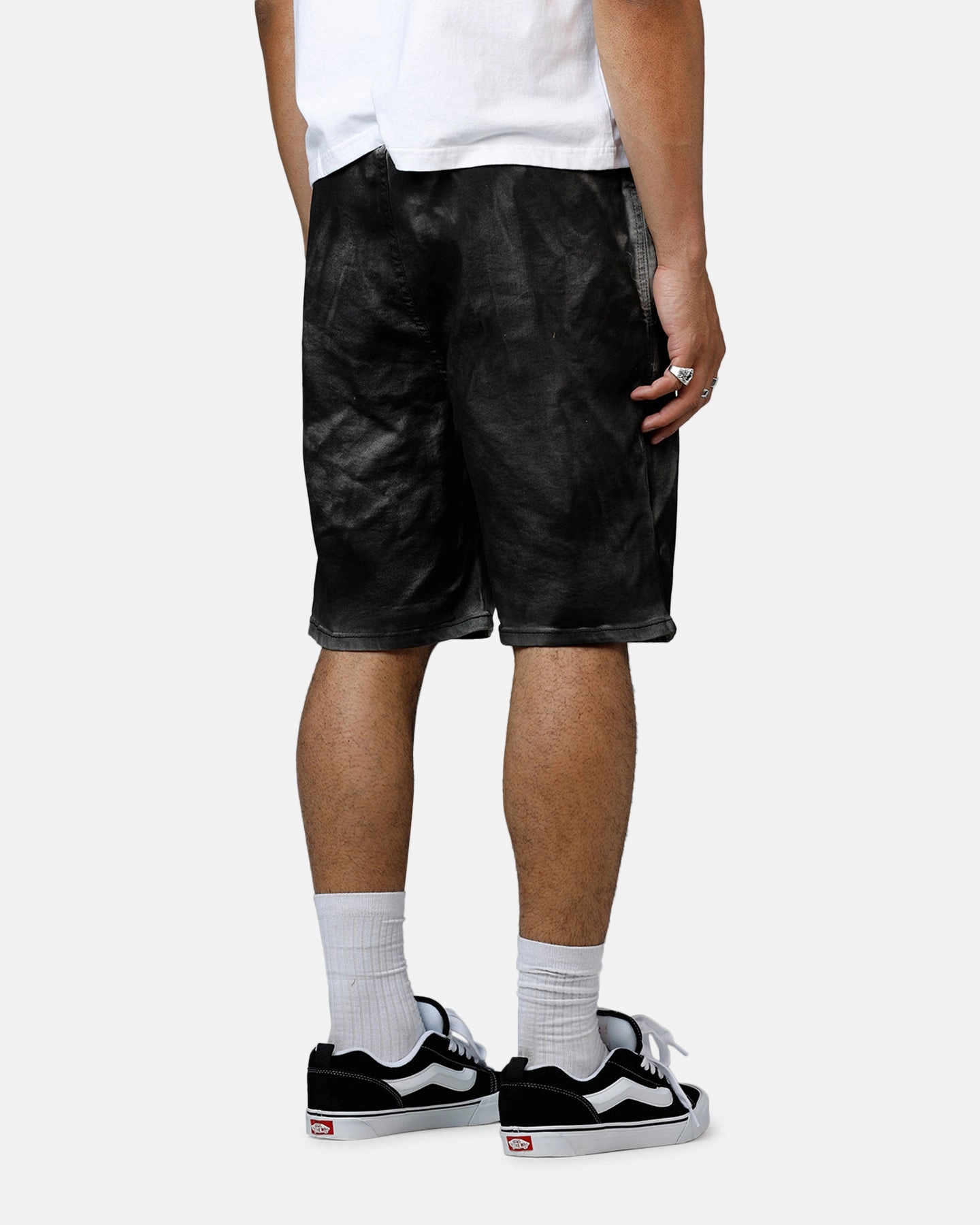 MNML Stone Charred Shorts Charcoal Grey soft fit