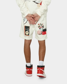 Jordan Flight Artist Series Fleece Shorts Sail/Black/University Red Sweat Resistant Fabric quick-dry feature