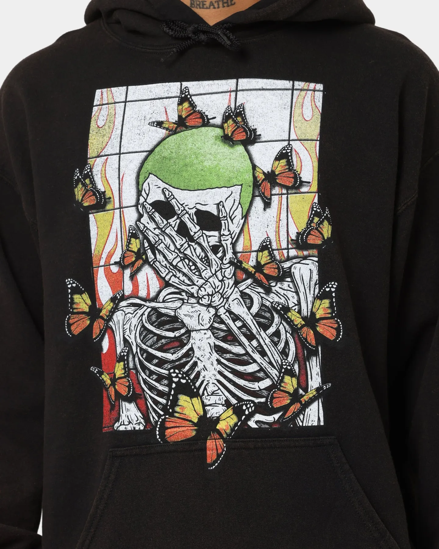 Goat Crew Green Skeleton Hoodie Black Wash everyday staple professionals