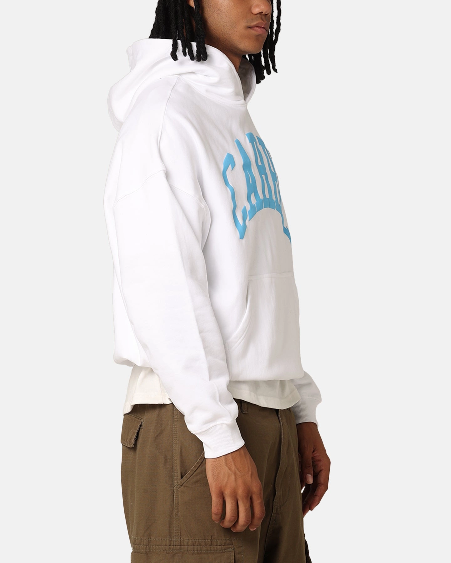 Carr?? Arch Oversized Hoodie White suitable for casual sports Opinion