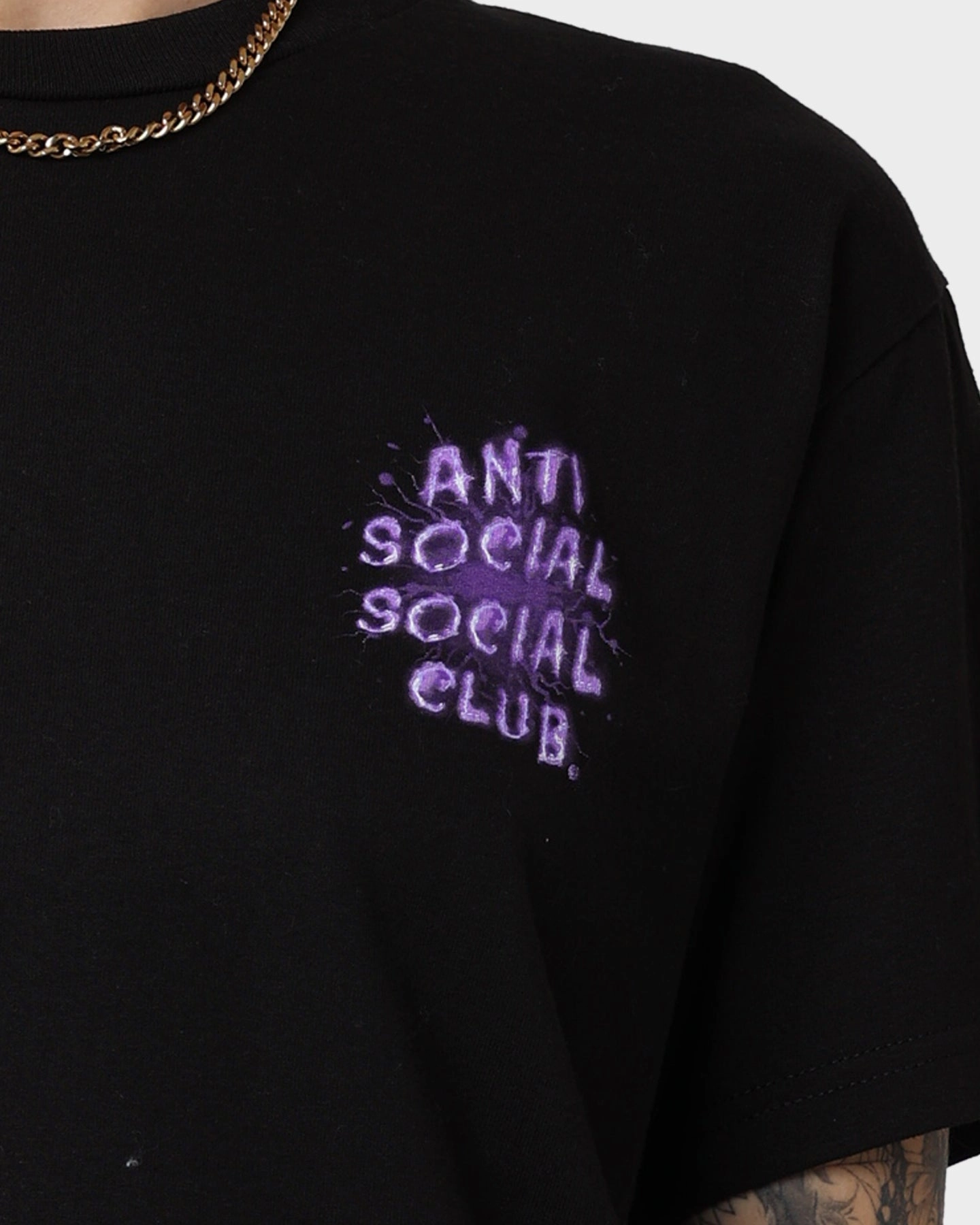 Anti Social Social Club I See Grape T-Shirt Black Ultra Soft Blend