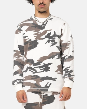 XXIII Printed Thermal Long Sleeve T-Shirt Snow Camo Bold Look