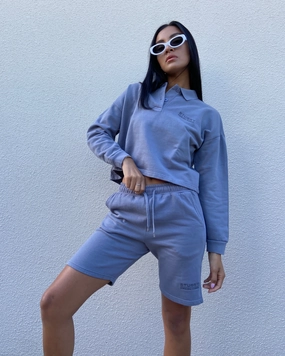 hikers Stussy Women's Designs Pigment Fleece Shorts Charcoal