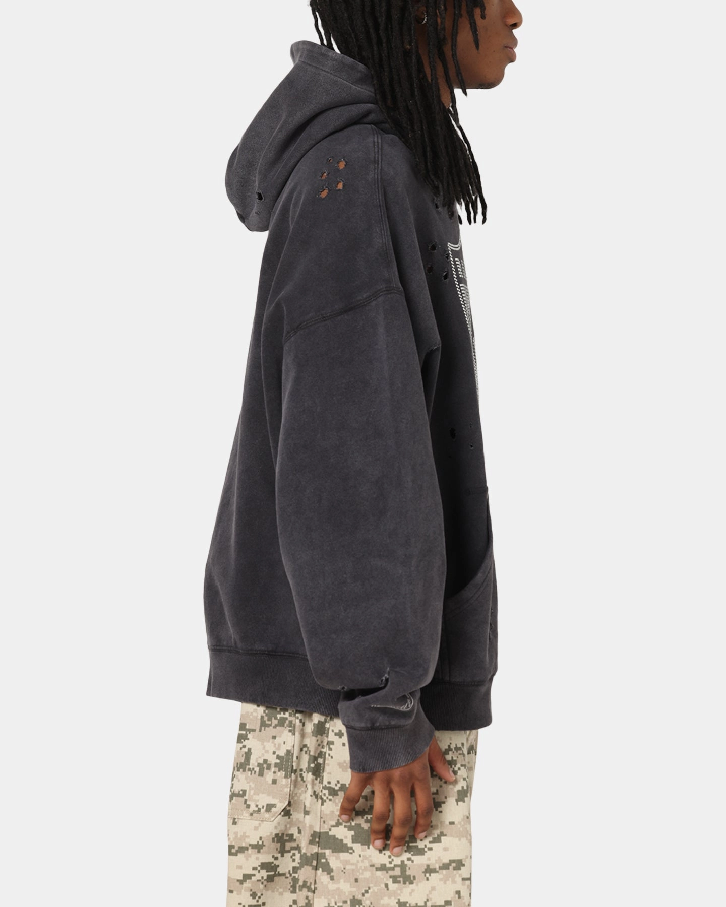 Dolphin like Mitchell & Ness Las Vegas Raiders Distressed Rhinestone Logo Hoodie Faded Black