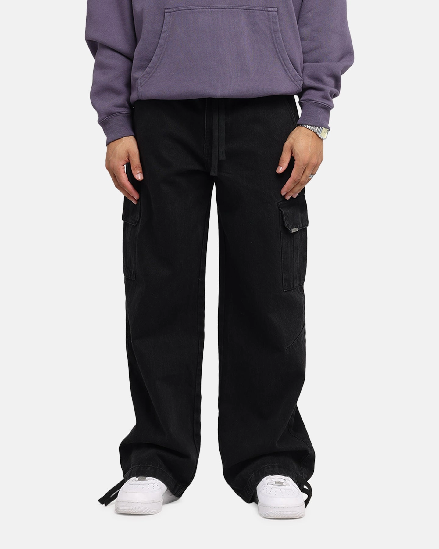 Soft and Stretchy Saint Morta Baggy Cargo Pants Black