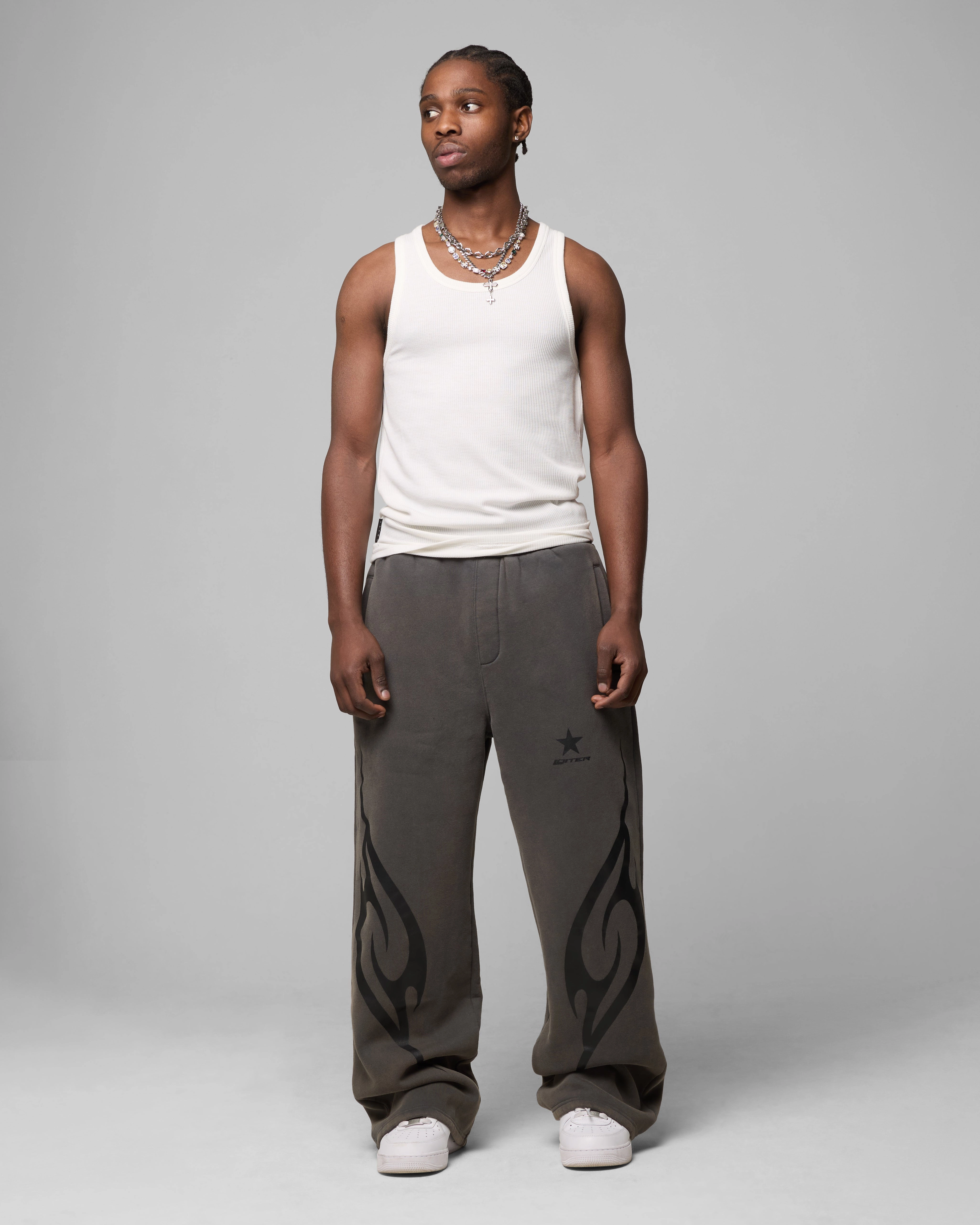 Modular Attachment Zero Waste Manufacturing Loiter Cyber Sweat Pants Charcoal