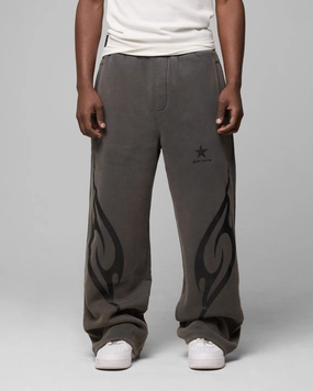 Fashion Stretch Loiter Cyber Sweat Pants Charcoal
