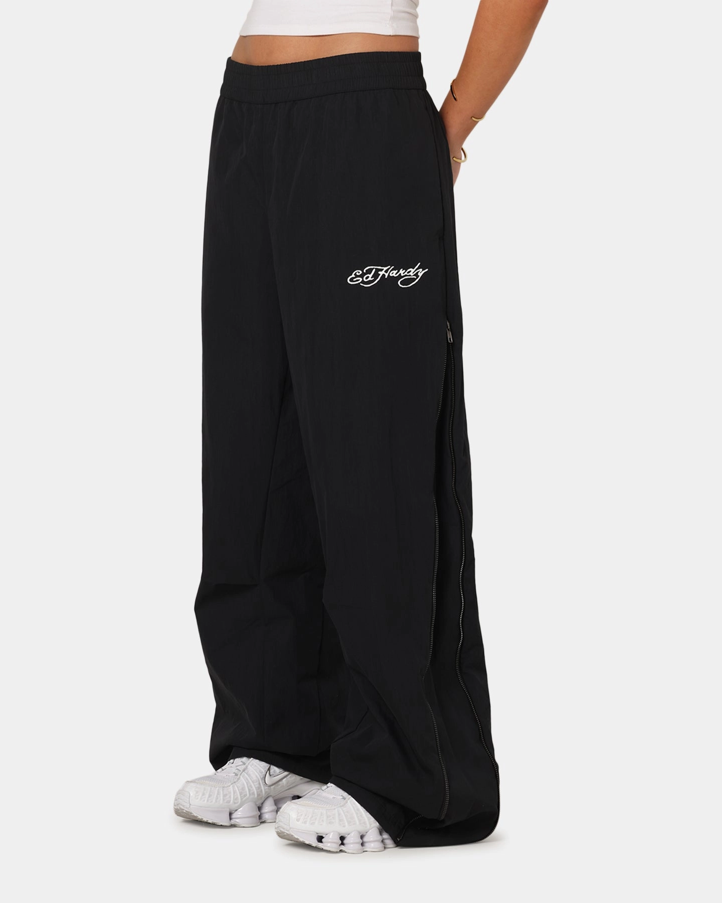 UVProtectiveLayer Ed Hardy Zip Track Pants Black