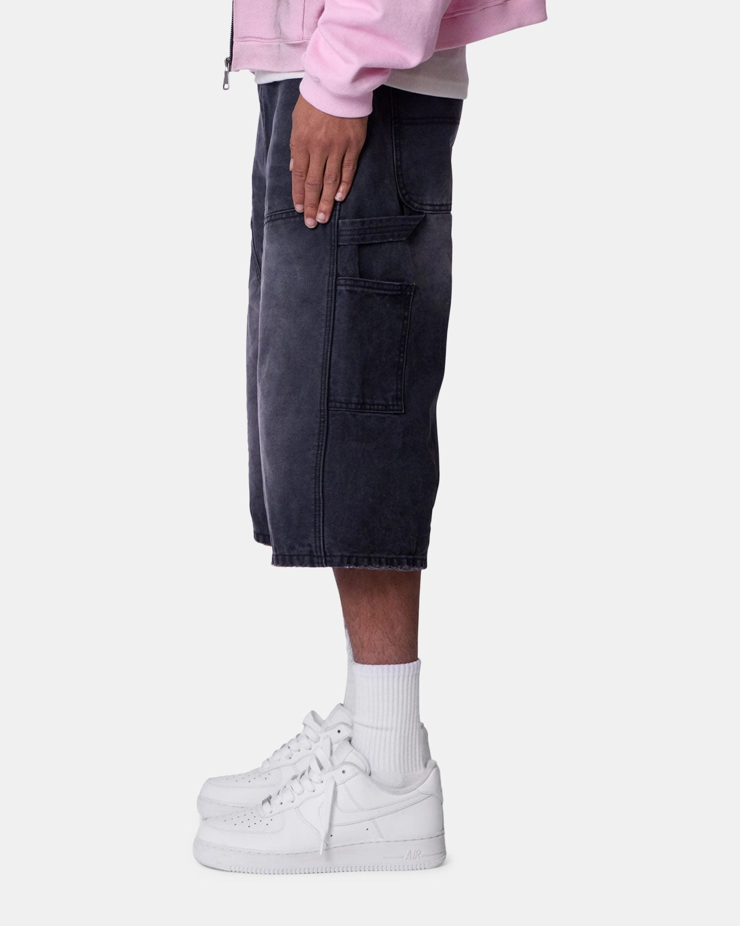 activewear option MNML Ultra Baggy Carpenter Shorts Washed Black