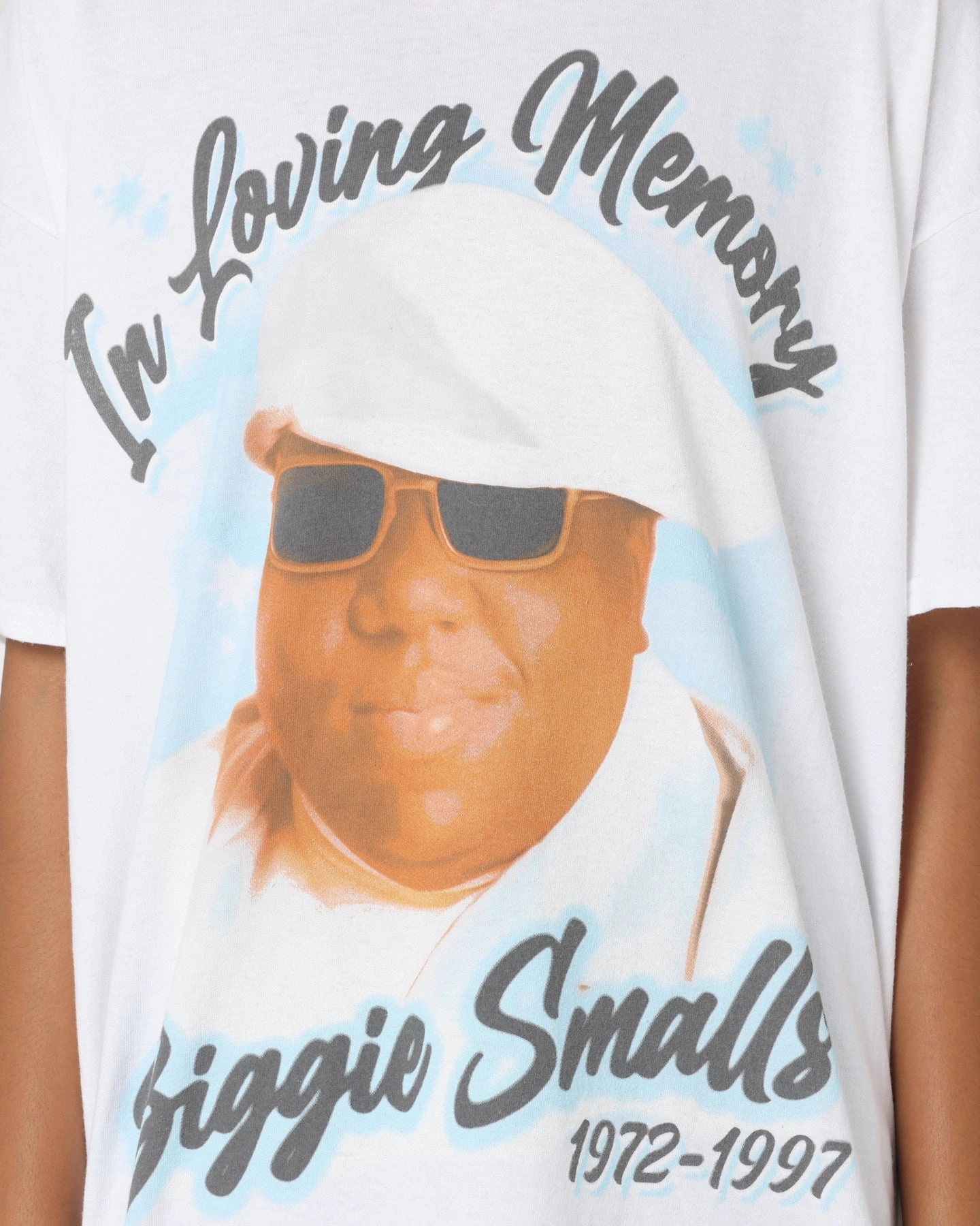 Formal Elegance Notorious B.I.G Biggie Airbrush T-Shirt White