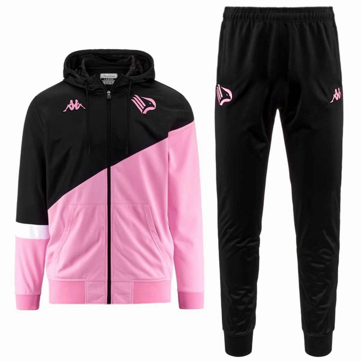 Flatlock Seam Technology Palermo FC hooded presentation Soccer tracksuit 2021/22 - Kappa